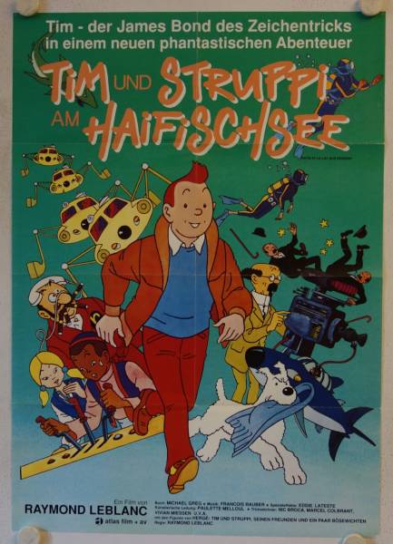 Tim und Struppi und der Haifischsee originales deutsches Filmplakat